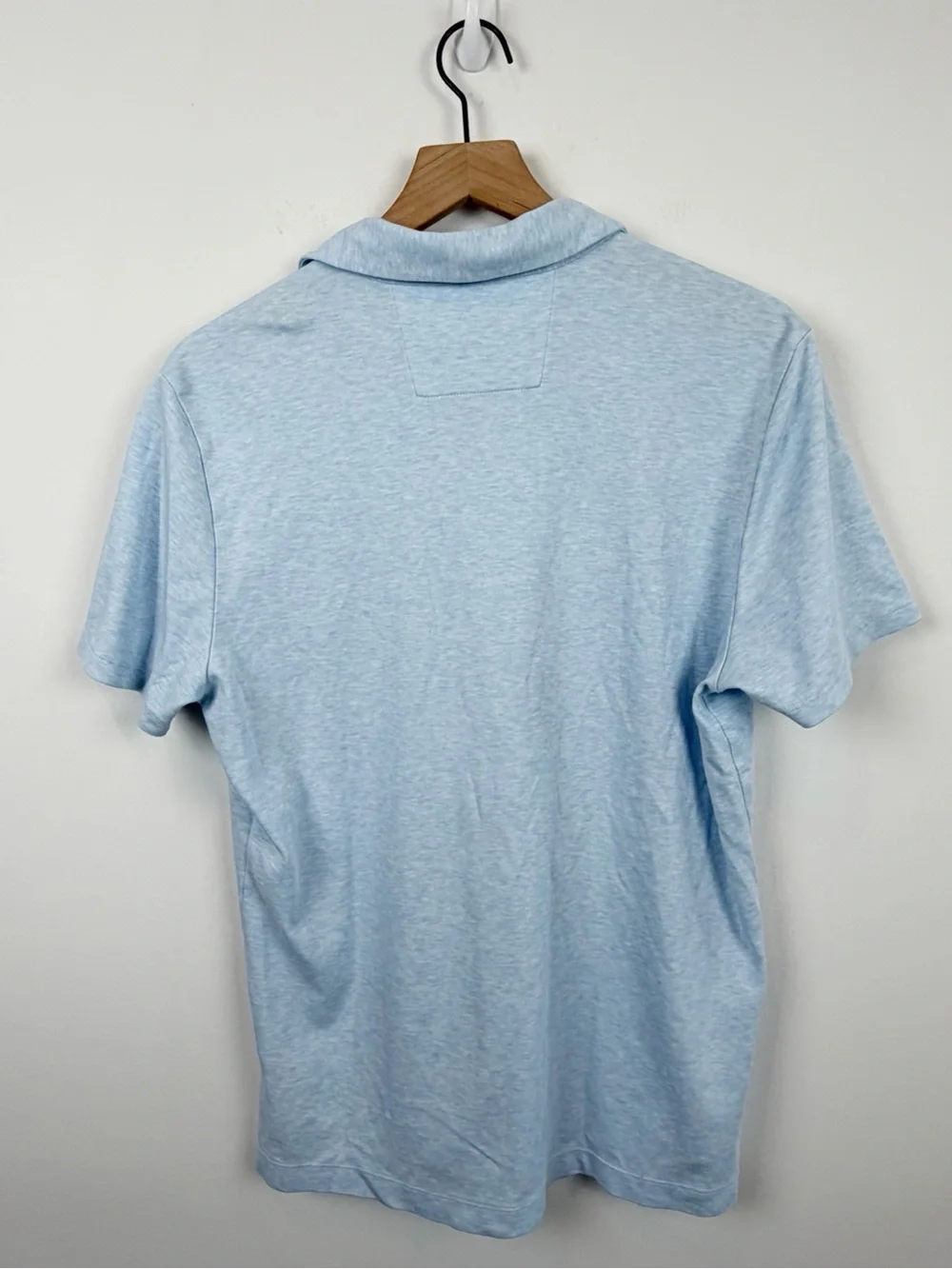 Banana Republic Men’s Luxury Touch Performance Chest Pocket Polo Shirt Blue